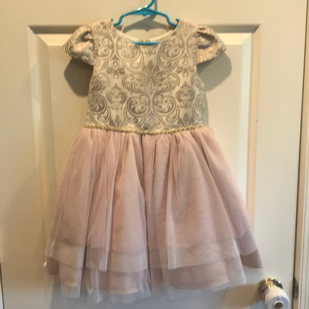 Gold & blush dress
